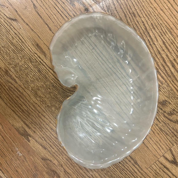 Beautiful Vintage Glass serving Platter with gilded gold framing the platter - Picture 1 of 2